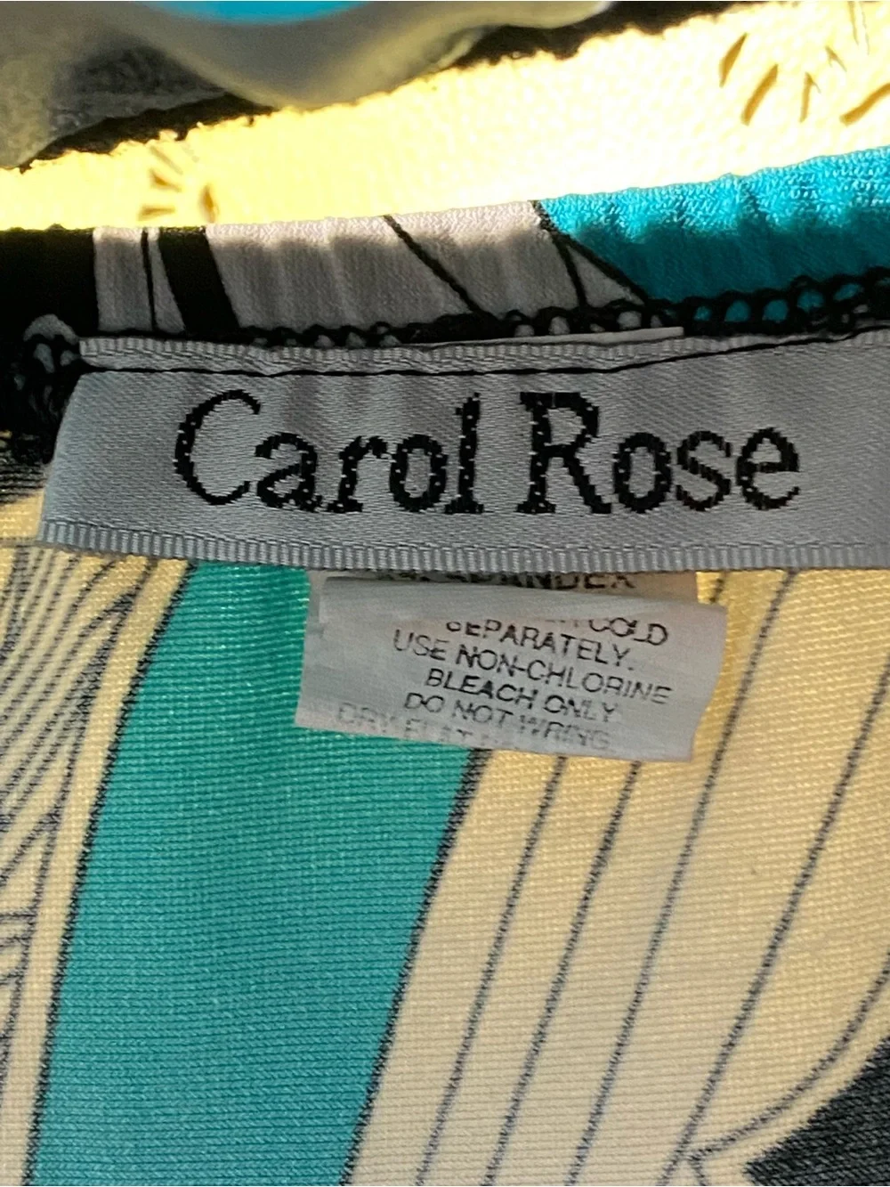 Carol Rose Black Teal White Floral Maxi Skirt